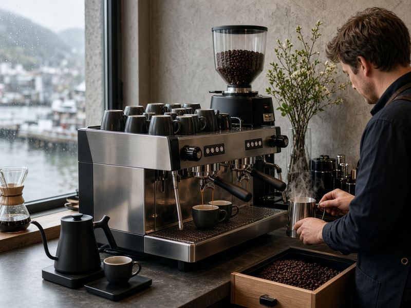 Espresso bar at Roastery Epitelappo